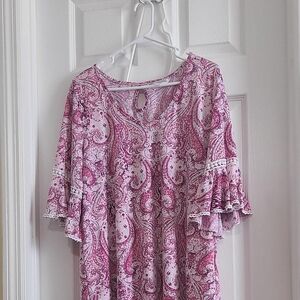 Paisley Pink Women's Top